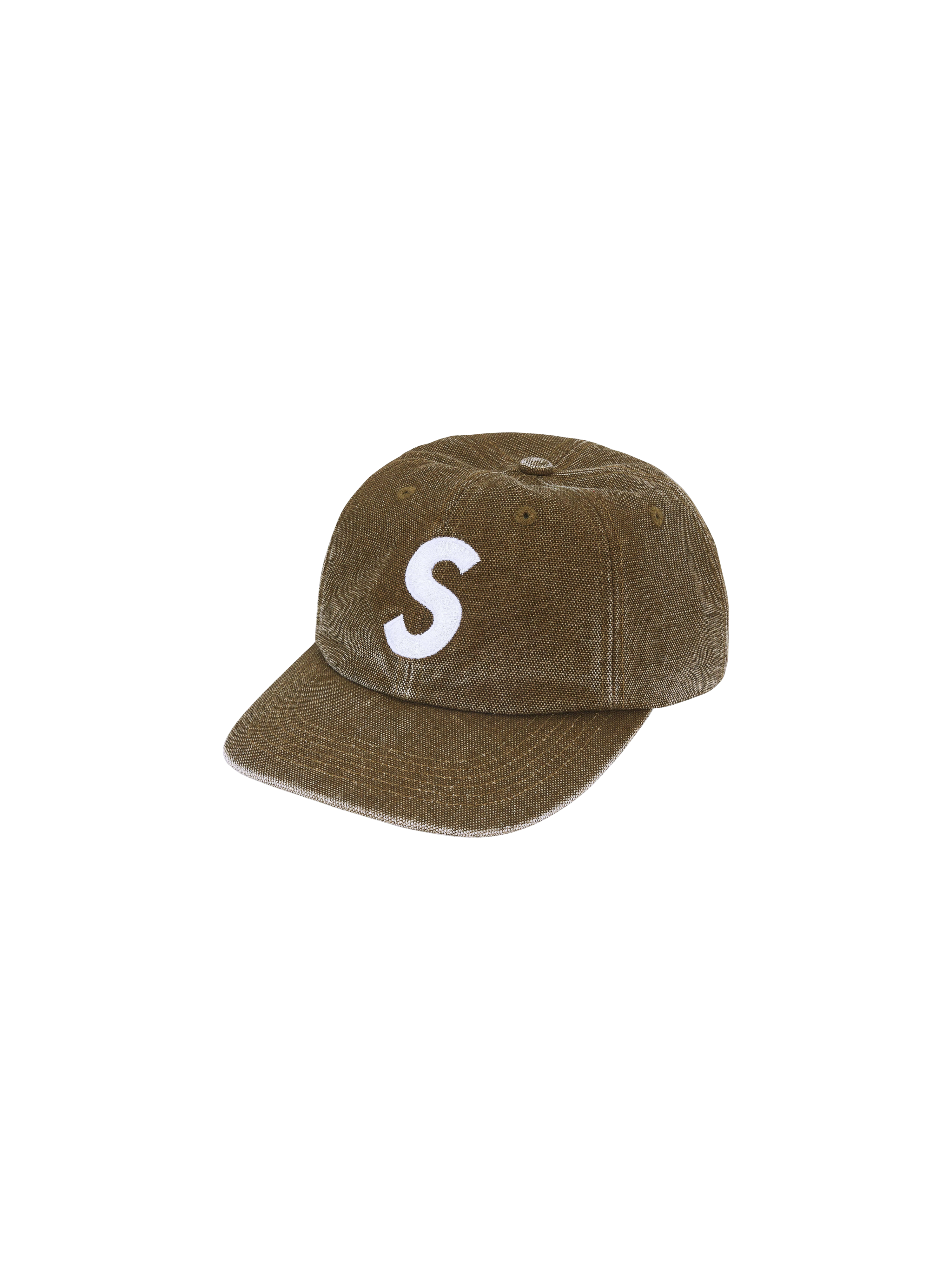Pigment Coated Canvas S Logo 6-Panel "Olive"